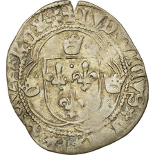 Coin, France, Louis XI, Blanc à la couronne, Saint-Pourçain, VF(30-35)
