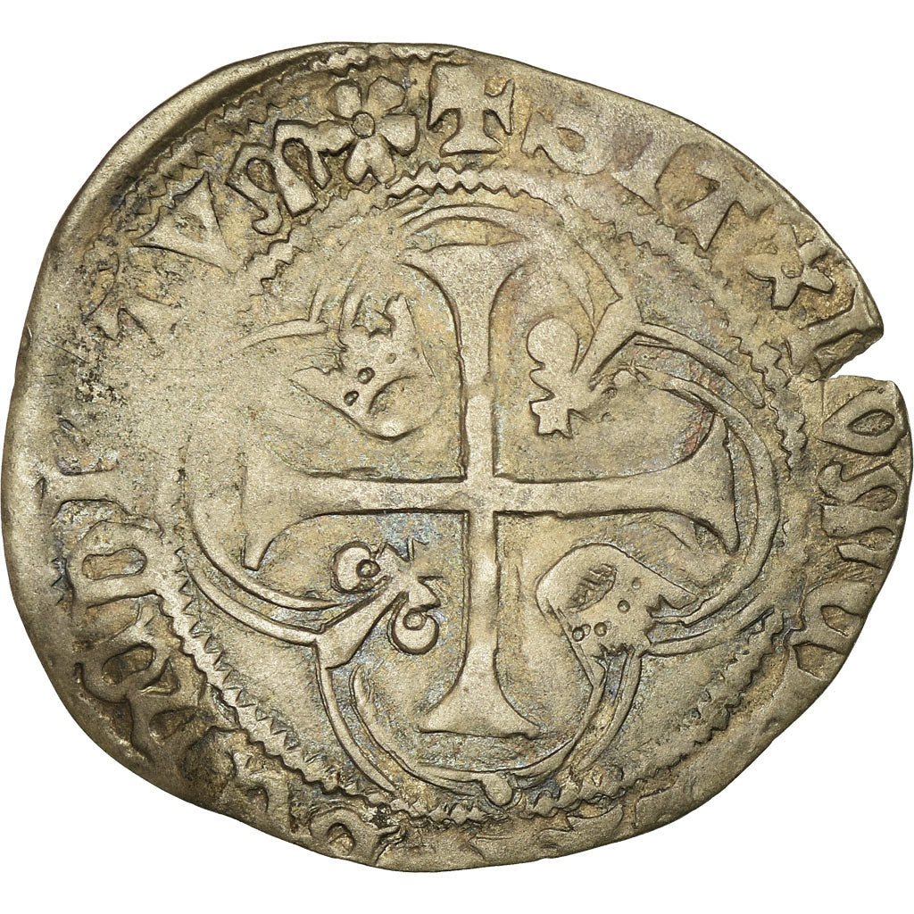 Coin, France, Louis XI, Blanc à la couronne, Saint-Pourçain, VF(30-35)