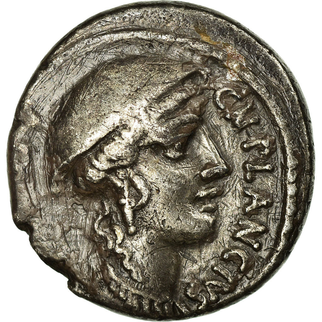 Coin, Plancia, Denarius, 55 BC, Rome, VF(30-35), Silver, Crawford:432/1