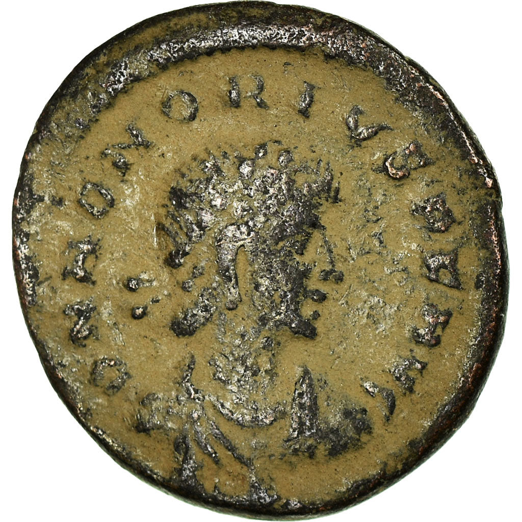 Moneda, Honorius, Nummus, 393-395, Kyzikos, MBC, Bronce, RIC:29c