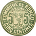 Moeda, França, Commune de Roncq, Roncq, 5 Centimes, AU(55-58), Cardboard