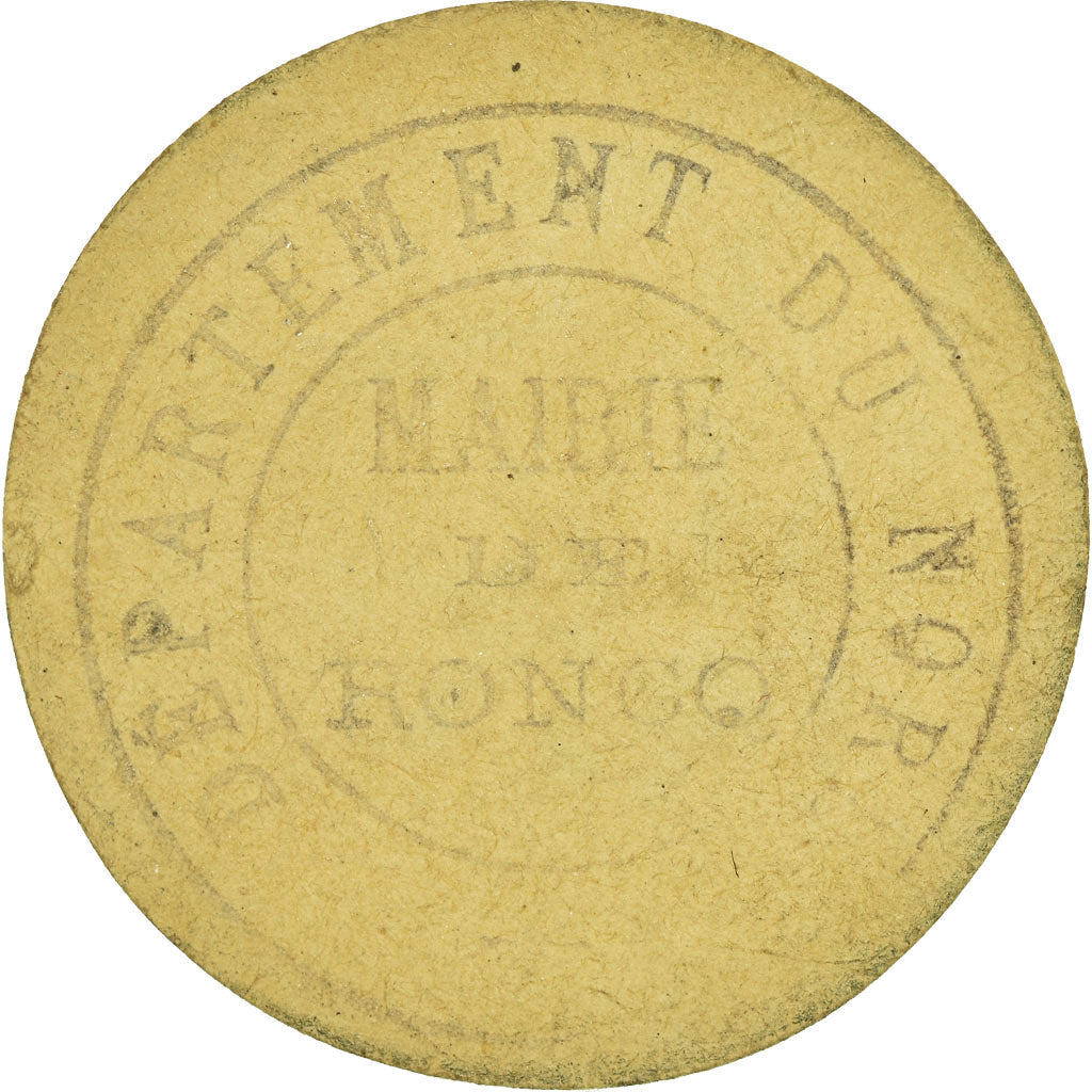 Moeda, França, Commune de Roncq, Roncq, 5 Centimes, AU(55-58), Cardboard