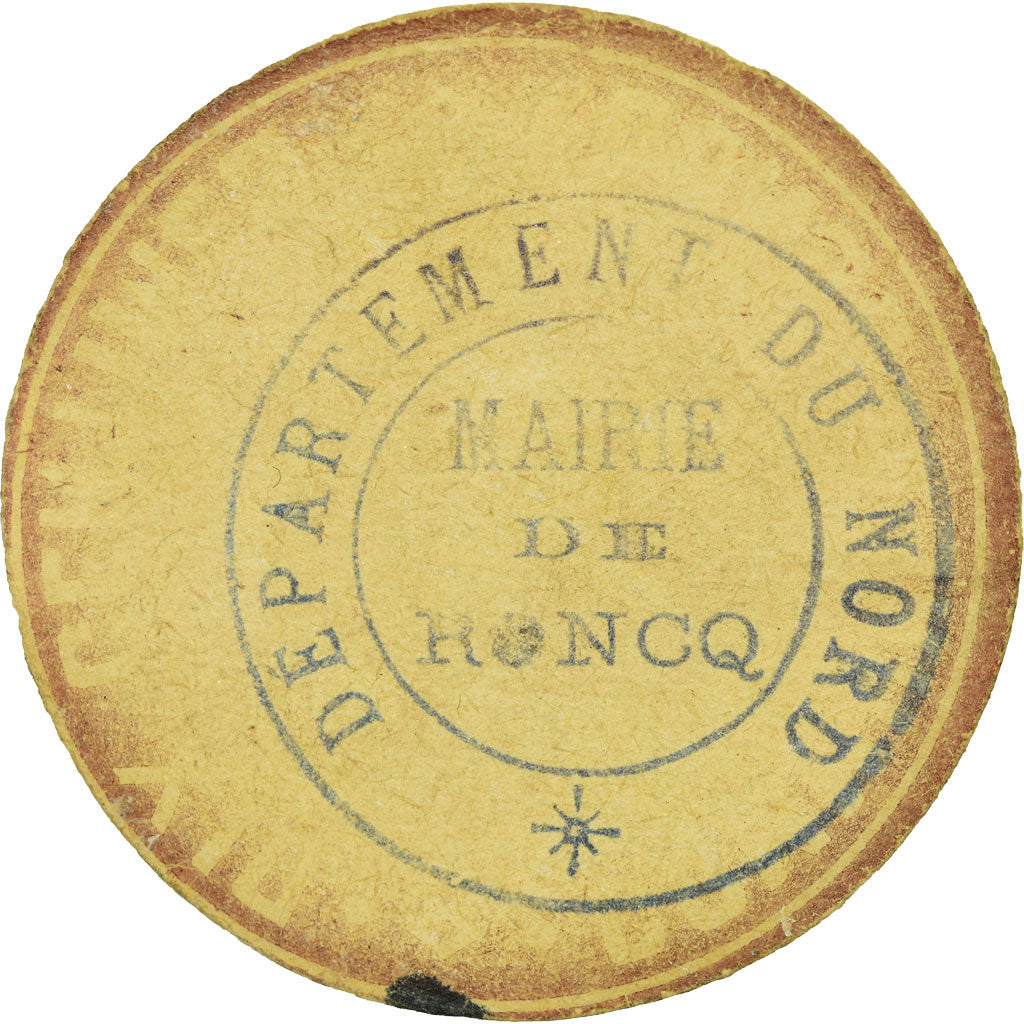 Coin, France, Commune de Roncq, Roncq, 10 Centimes, AU(55-58), Cardboard