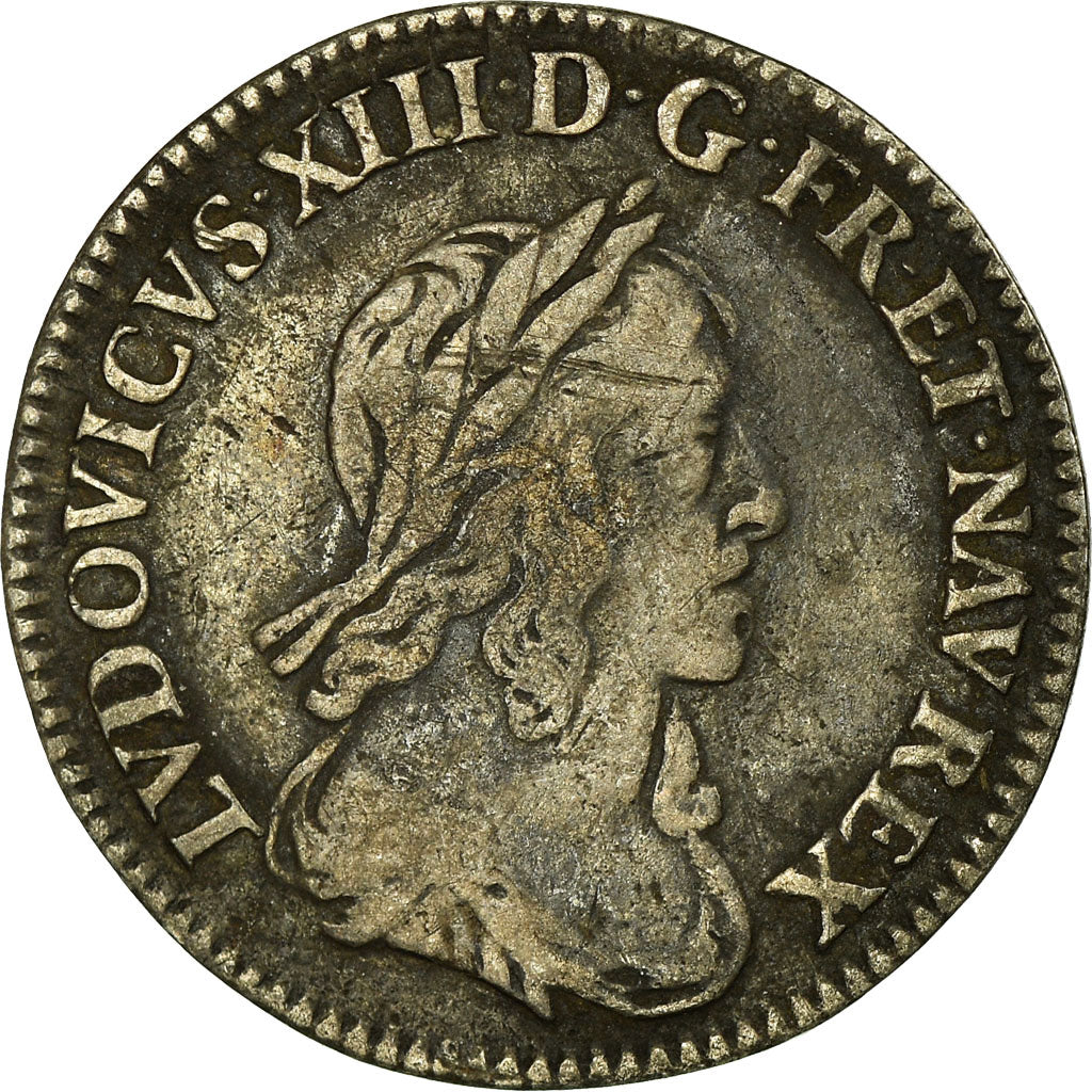 Monnaie, France, Louis XIII, 1/12 Ecu, 1643, Paris, 2ème poinçon de Warin