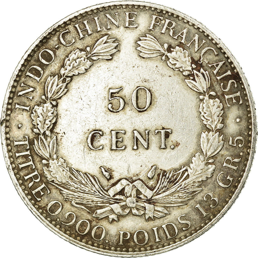 Monnaie, FRENCH INDO-CHINA, 50 Cents, 1936, Paris, TTB, Argent, KM:4a.2