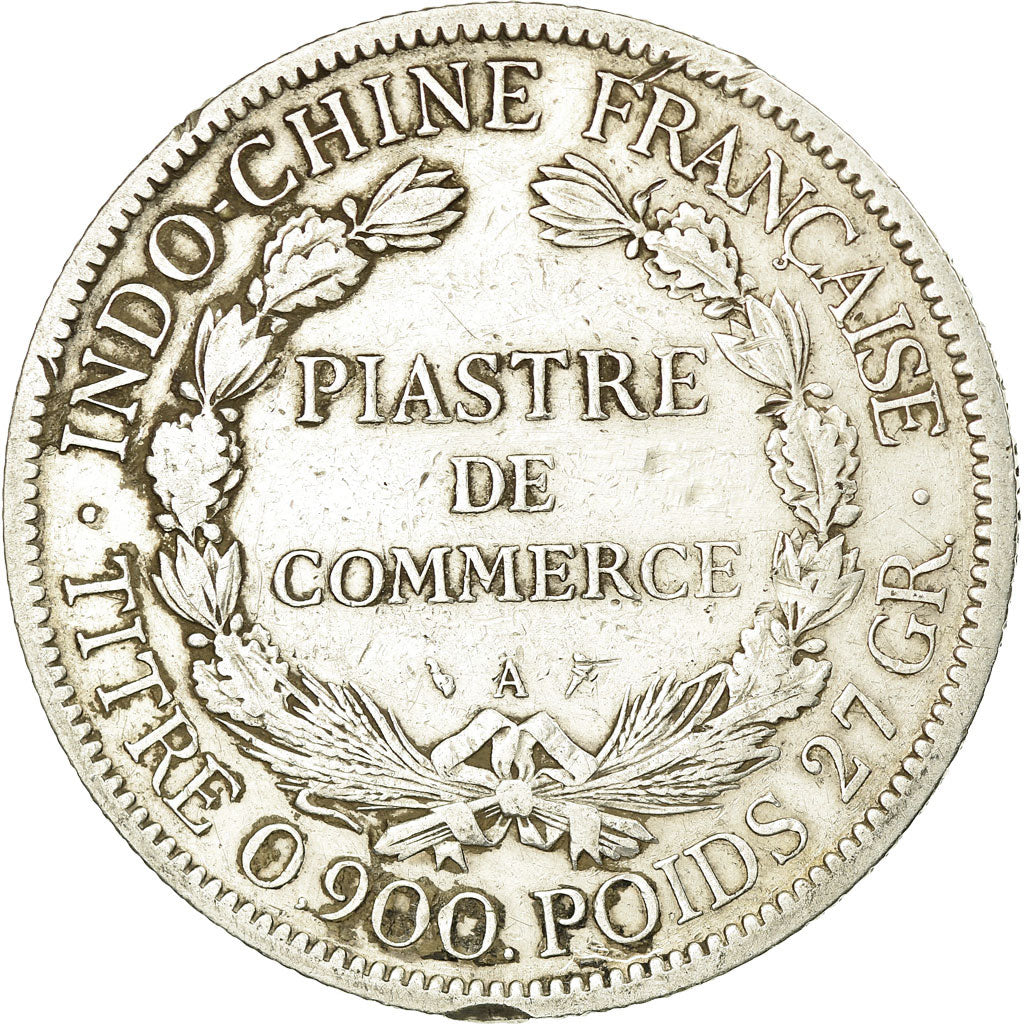 Moneda, INDOCHINA FRANCESA, Piastre, 1902, Paris, BC+, Plata, KM:5a.1