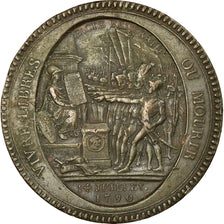 Coin, France, Monneron, 5 Sols, 1792, Birmingham, EF(40-45), Bronze, KM:Tn31