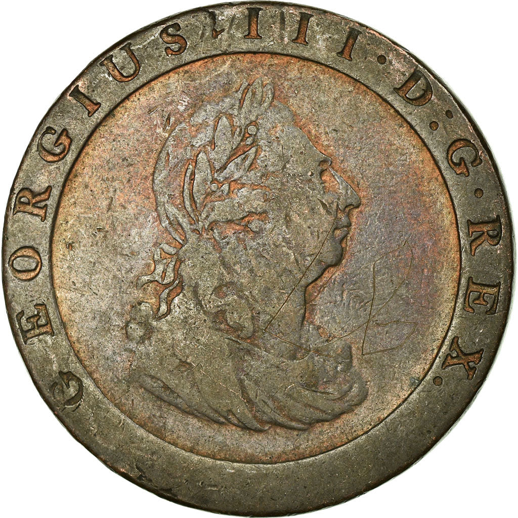 Coin, Great Britain, George III, Penny, 1797, VF(20-25), Copper, KM:618
