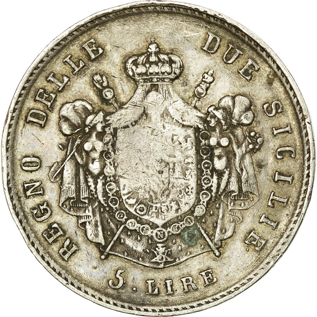 Coin, ITALIAN STATES, NAPLES, Joachim Murat, 5 Lire, 1813, Naples, VF(20-25)