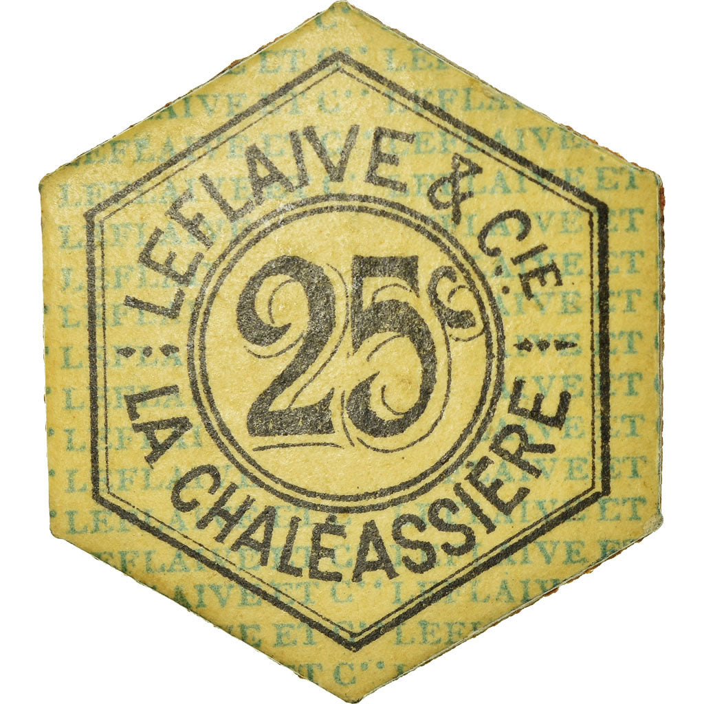 Coin, France, La Chaléassière, Le Flaive & Cie, Saint-Etienne, 25 Centimes