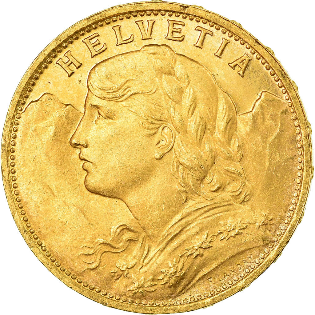 Moneda, Suiza, 20 Francs, 1925, Bern, SC+, Oro, KM:35.1