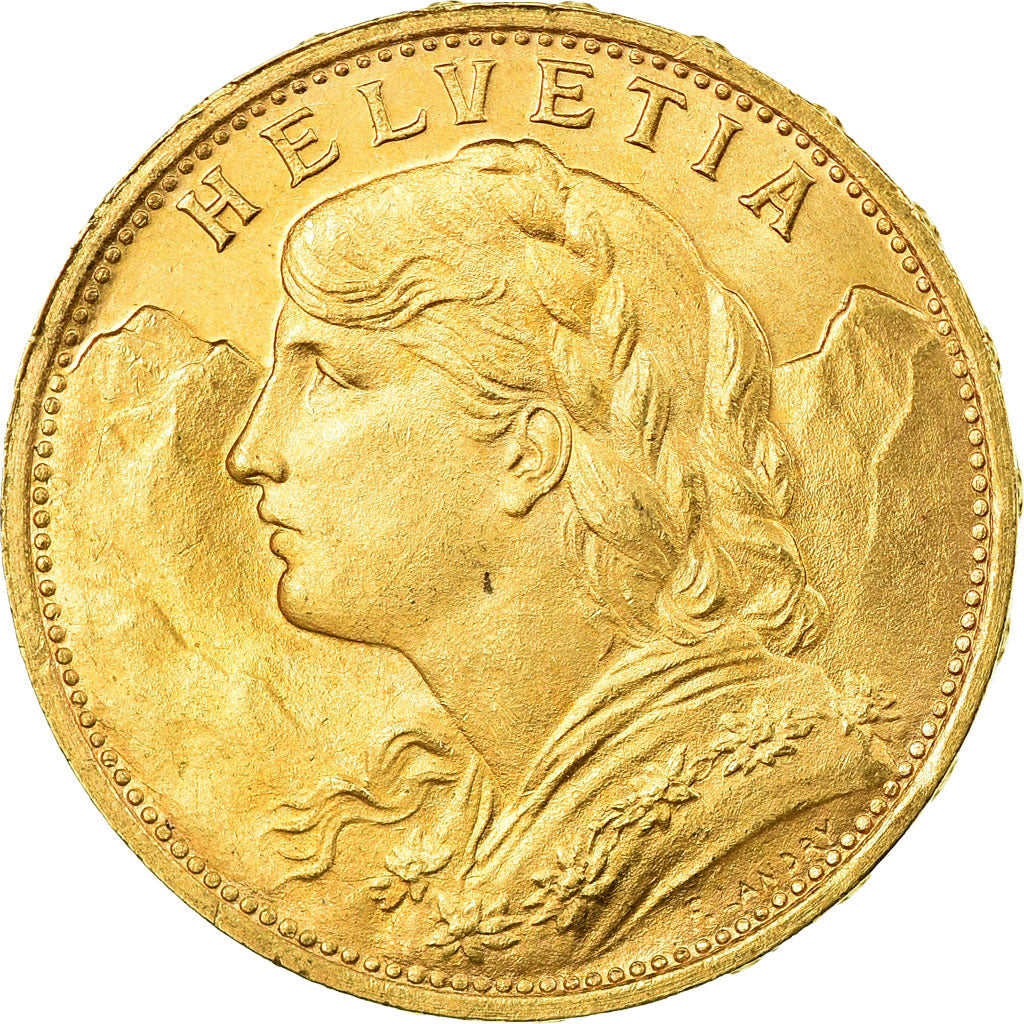 Moneda, Suiza, 20 Francs, 1926, Bern, SC+, Oro, KM:35.1
