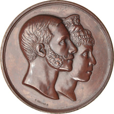 Espagne, Médaille, Alfonso XII, Maria Cristina Reina. Casados, 1879, Sellan