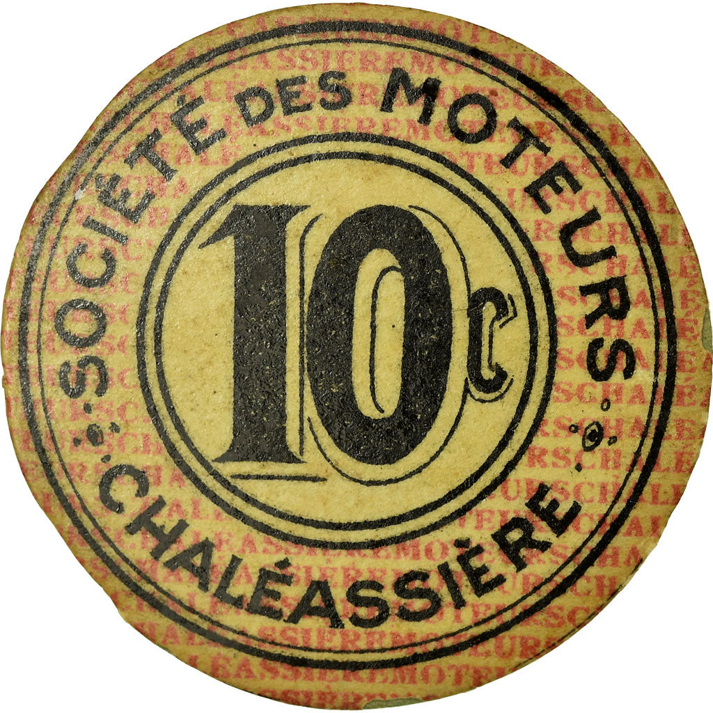 Münze, Frankreich, Chaléassière, Société des Moteurs, Saint-Etienne, 10
