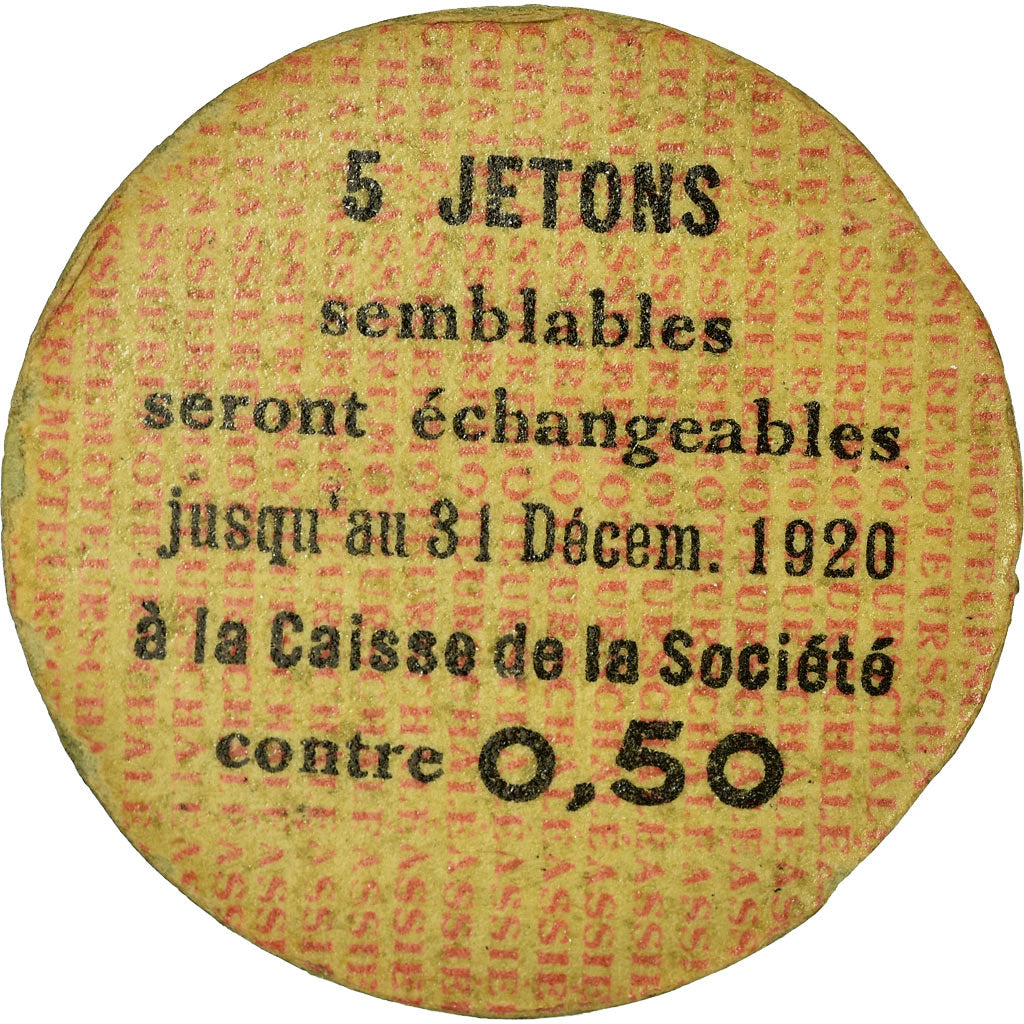 Münze, Frankreich, Chaléassière, Société des Moteurs, Saint-Etienne, 10