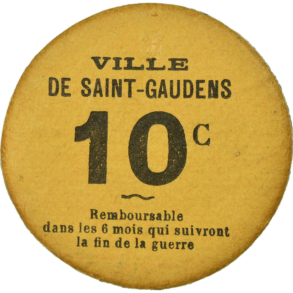 Münze, Frankreich, Ville de Saint-Gaudens, Saint-Gaudens, 10 Centimes, SS+