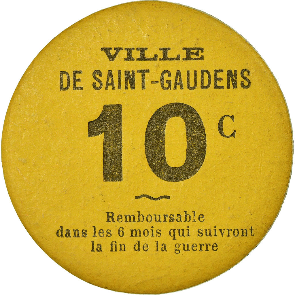 Münze, Frankreich, Ville de Saint-Gaudens, Saint-Gaudens, 10 Centimes, VZ
