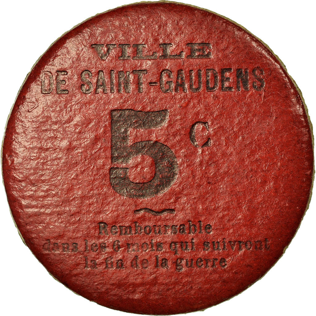 Münze, Frankreich, Ville de Saint-Gaudens, Saint-Gaudens, 5 Centimes, VZ