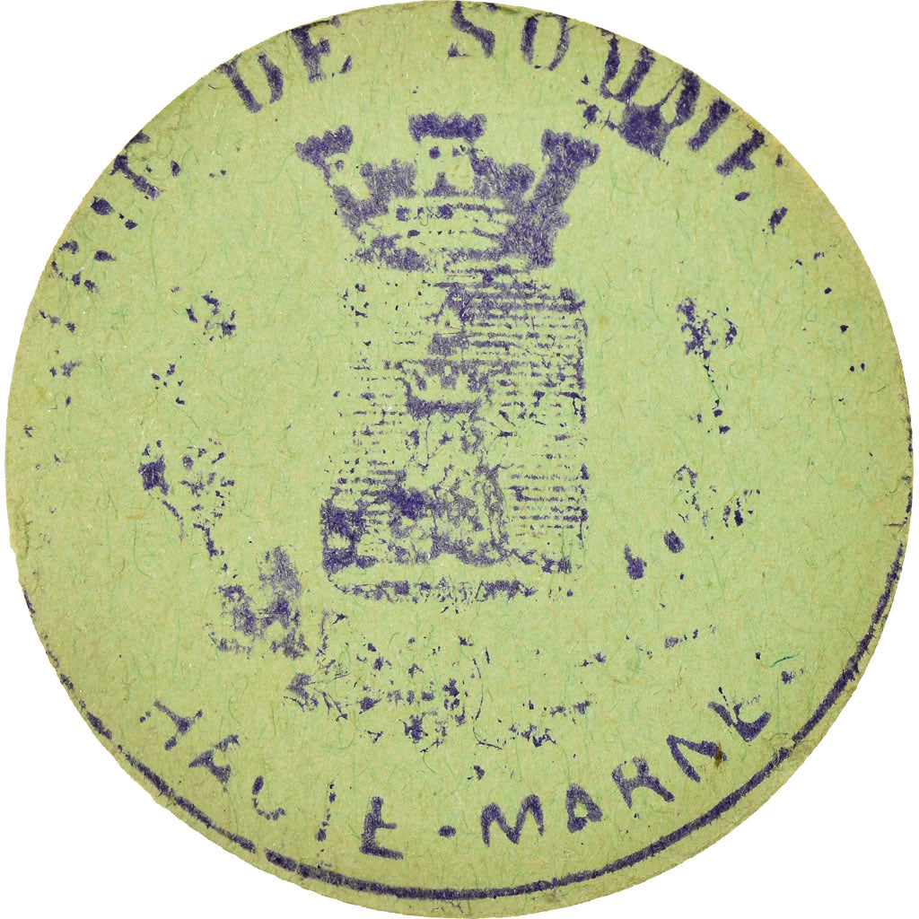 Münze, Frankreich, Bourg de Sommevoire, Sommevoire, 10 Centimes, VZ, Cardboard