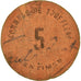 Coin, France, Commune de Toufflers, Toufflers, 5 Centimes, VF(20-25), Cardboard