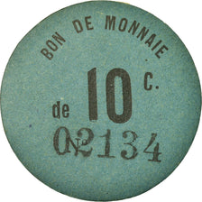 Coin, France, Commune de Toufflers, Toufflers, 10 Centimes, EF(40-45), Cardboard