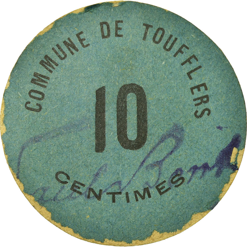 Coin, France, Commune de Toufflers, Toufflers, 10 Centimes, EF(40-45), Cardboard