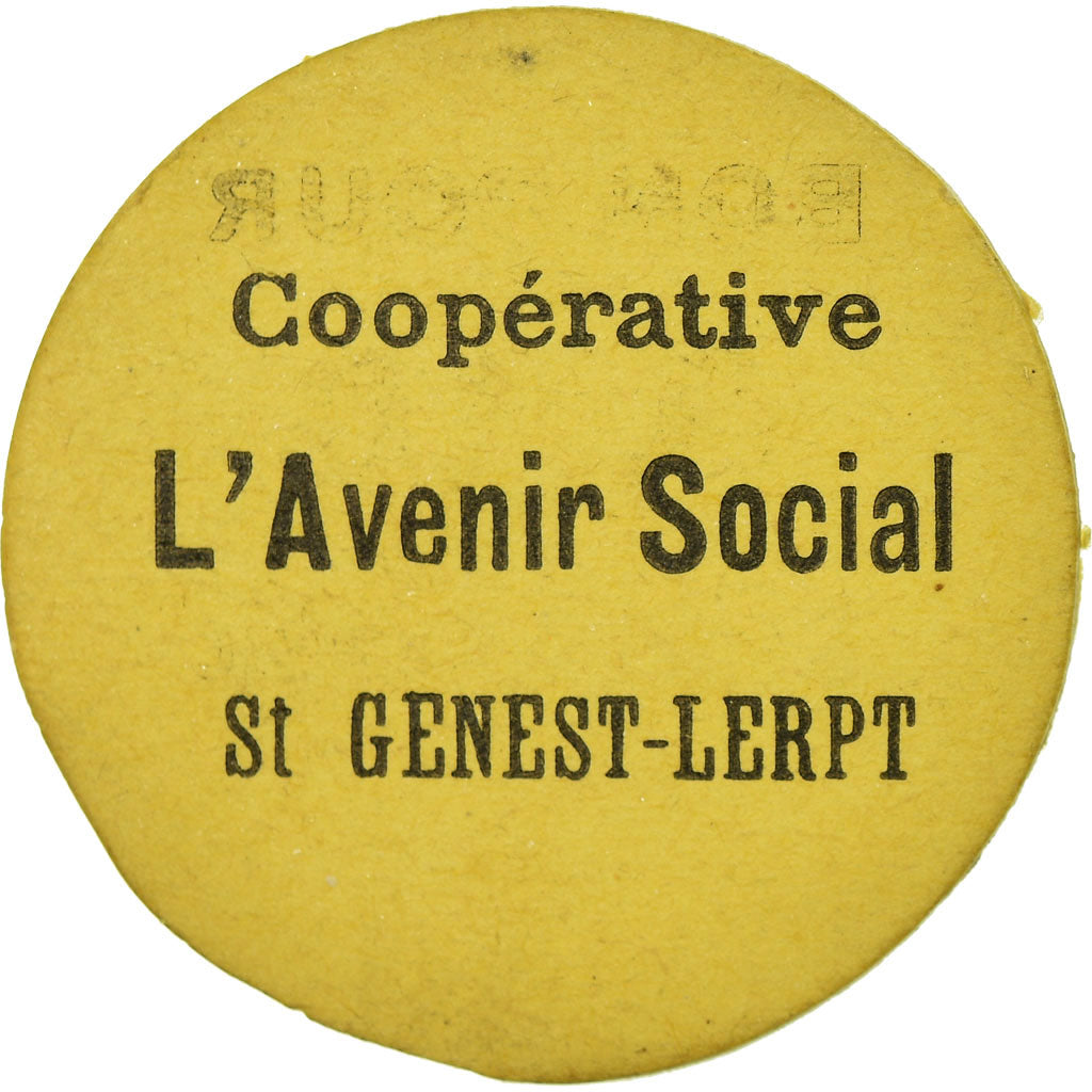Moneda, Francia, Coopérative, L'Avenir Social, Saint-Genest-Lerpt, 10 Centimes