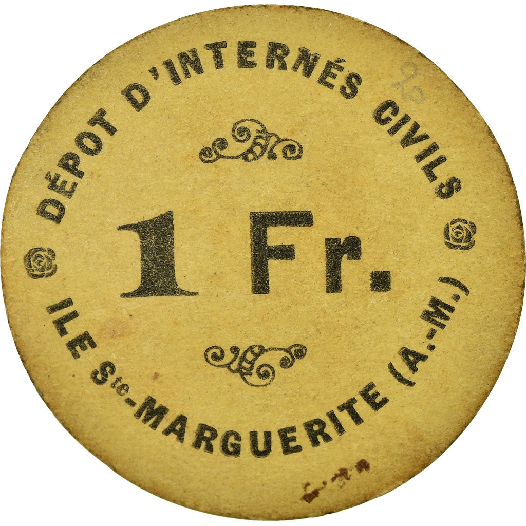 Coin, France, Dépôt d'Internés Civils, Ile Sainte-Marguerite, 1 Franc