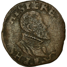 Coin, Spanish Netherlands, Philip II, Double Courte, Anvers, VF(30-35), Copper