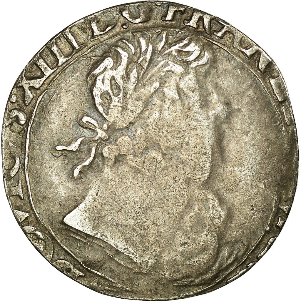 Münze, Frankreich, Louis XIII, 1/2 Franc, 163[-], Uncertain Mint, Cropped flan