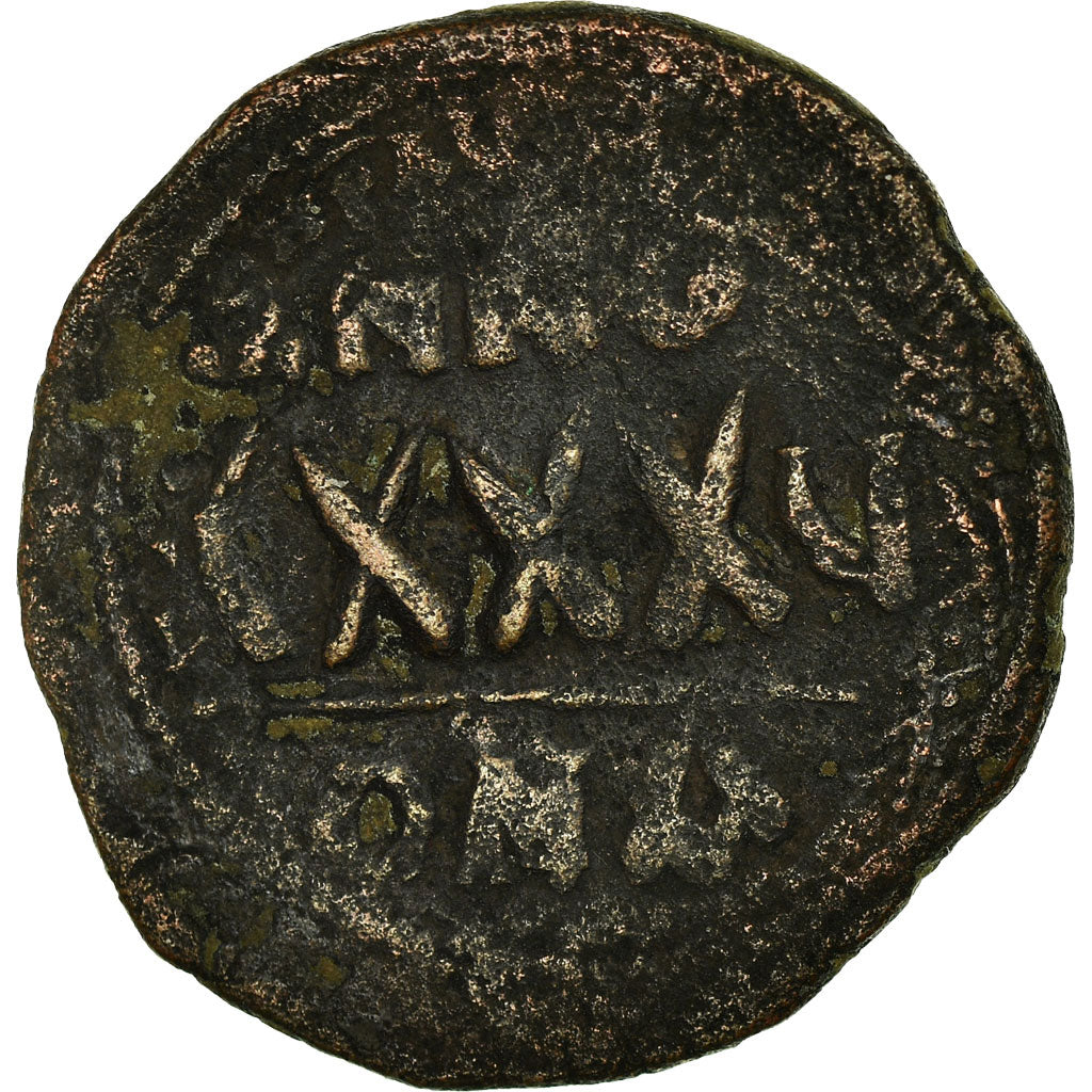 Coin, Phocas, Follis, 606-607, Constantinople, VF(30-35), Copper, Sear:640