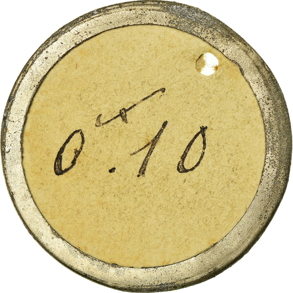 Monnaie, France, P. CAZALOT, Boulanger, Saverdun, 0.10 Franc, Rare, TTB+, Carton