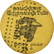 Monnaie, France, Boucherie Coopérative, Tulle, 5 Centimes, TTB+, Carton