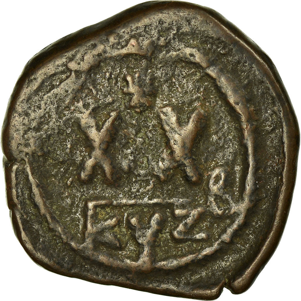 Moneta, Phocas, Half Follis, 602-610, Kyzikos, MB, Rame, Sear:669