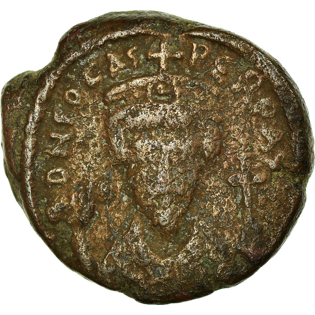 Coin, Phocas, Half Follis, 606-607, Carthage, VF(20-25), Copper, Sear:686
