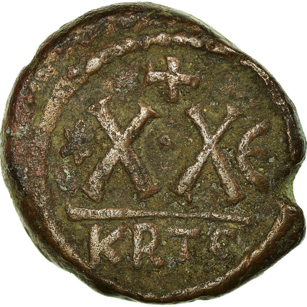 Coin, Phocas, Half Follis, 606-607, Carthage, VF(20-25), Copper, Sear:686