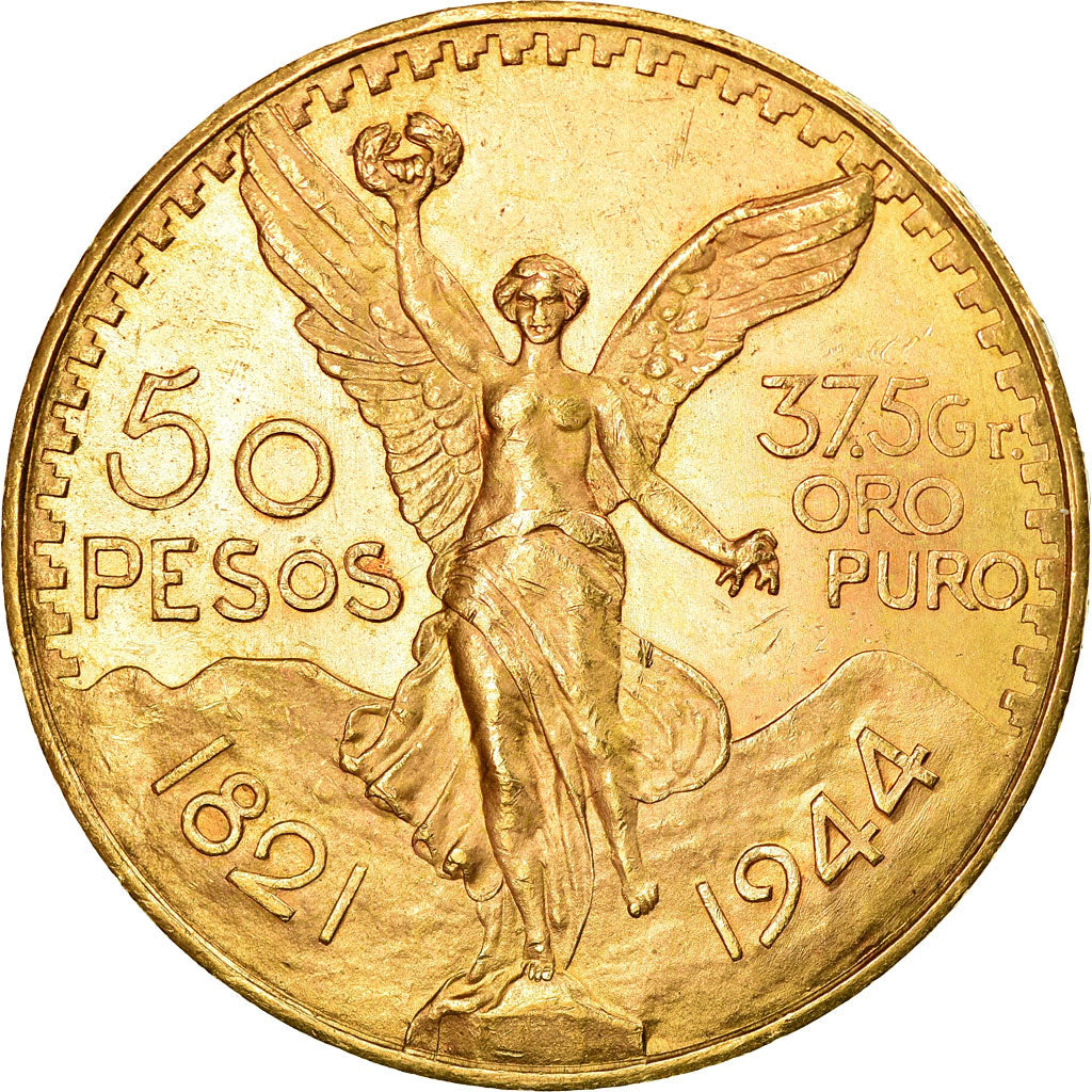 Coin, Mexico, 50 Pesos, 1944, Mexico City, MS(63), Gold, KM:481