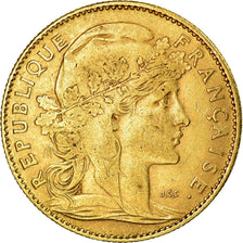 Moneta, Francja, Marianne, 10 Francs, 1901, Paris, VF(30-35), Złoto, KM:846