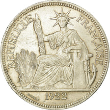 Monnaie, FRENCH INDO-CHINA, Piastre, 1922, Heaton, Birmingham, TTB, Argent