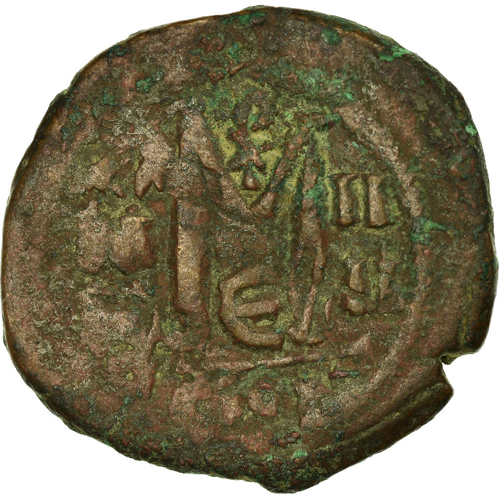 Coin, Heraclius, with Heraclius Constantine, Follis, 613-614, Constantinople