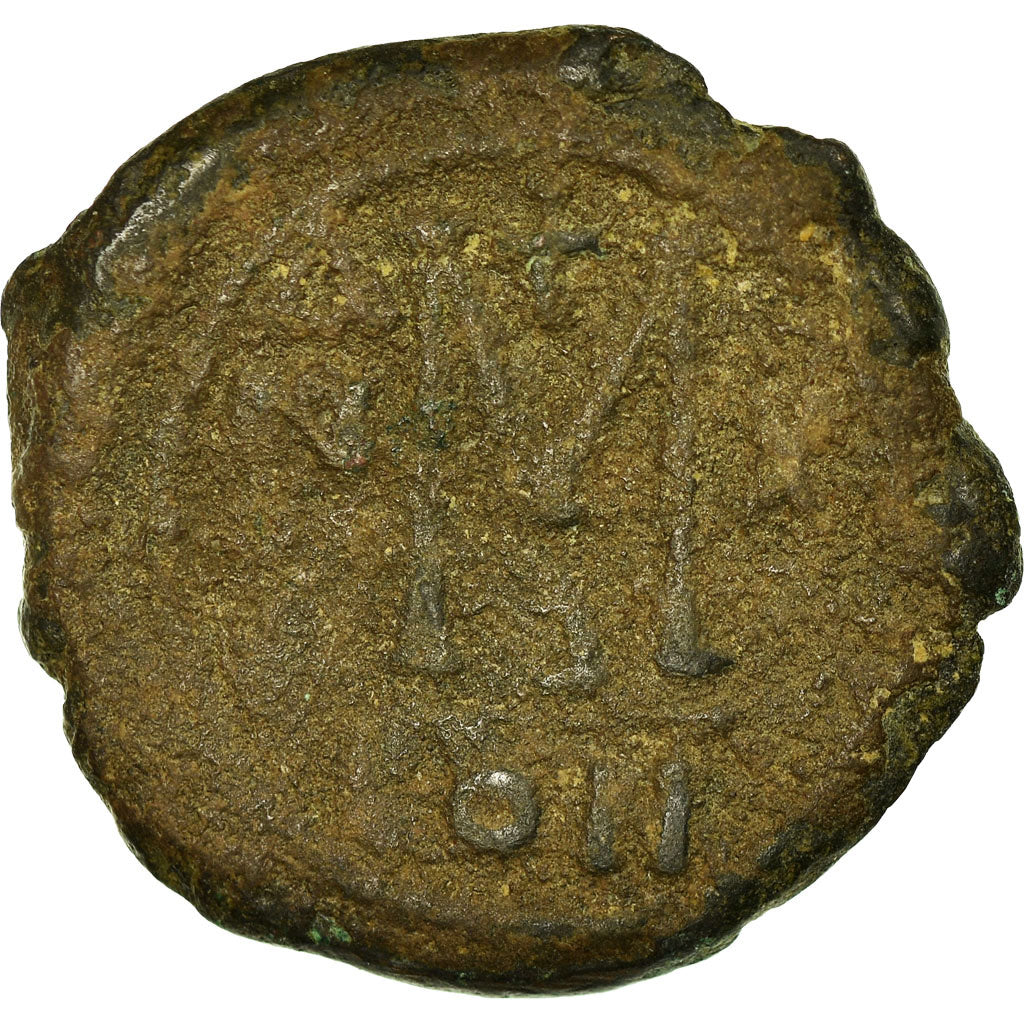 Coin, Heraclius, with Martina and Heraclius Constantine, Follis, 619-620