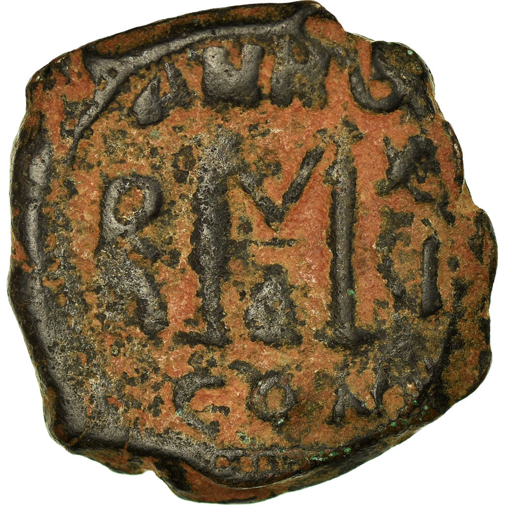 Coin, Heraclius, with Martina and Heraclius Constantine, Follis, 624-625