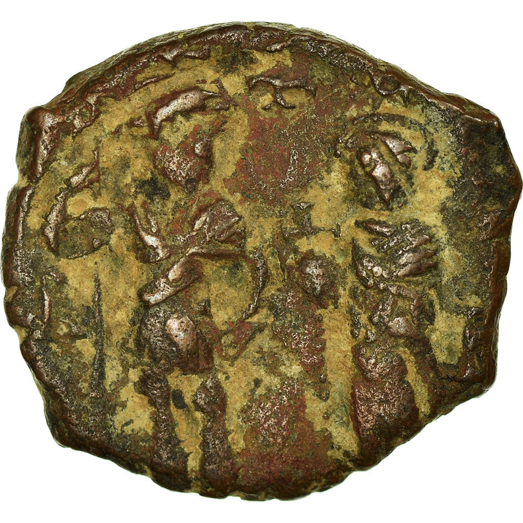 Coin, Heraclius, with Heraclius Constantine, Follis, 630-631, Constantinople
