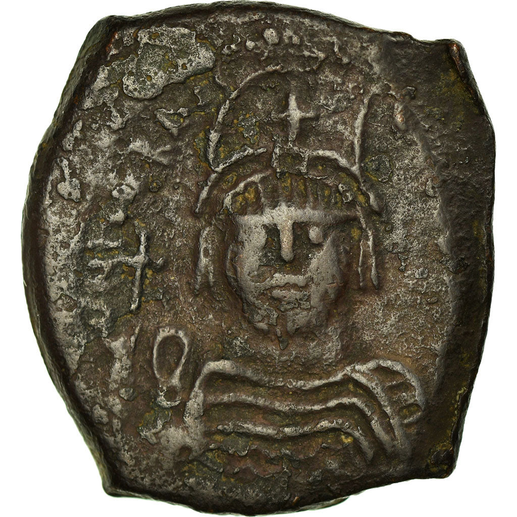 Moneta, Heraclius, Follis, 610-611, Nicomedia, MB+, Rame, Sear:833