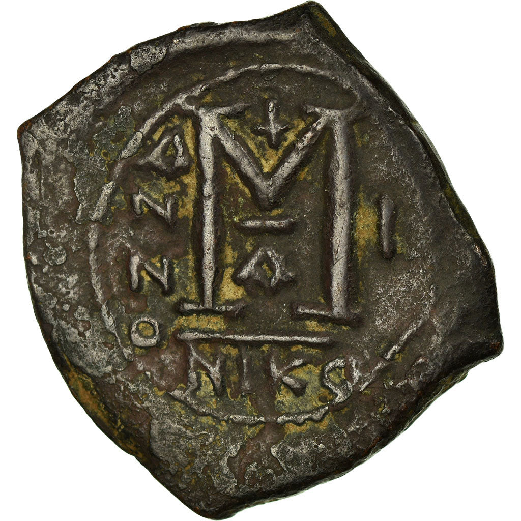 Moneta, Heraclius, Follis, 610-611, Nicomedia, MB+, Rame, Sear:833