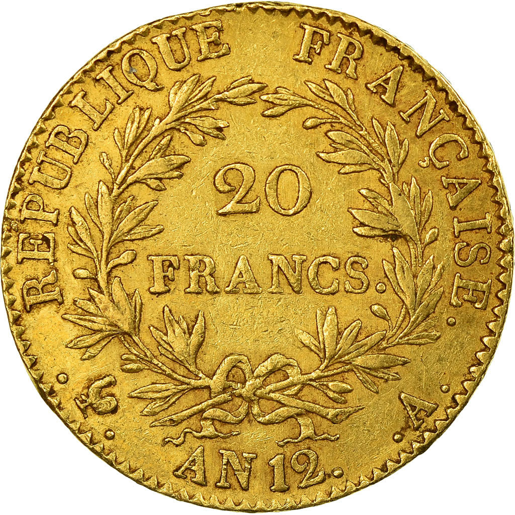 Münze, Frankreich, Napoléon I, 20 Francs, An 12 (1804), Paris, SS, Gold