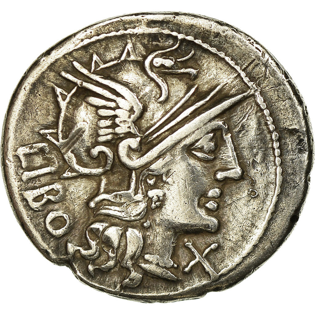Coin, Marcia, Denarius, 148 BC, Rome, Fourrée, EF(40-45), Silver