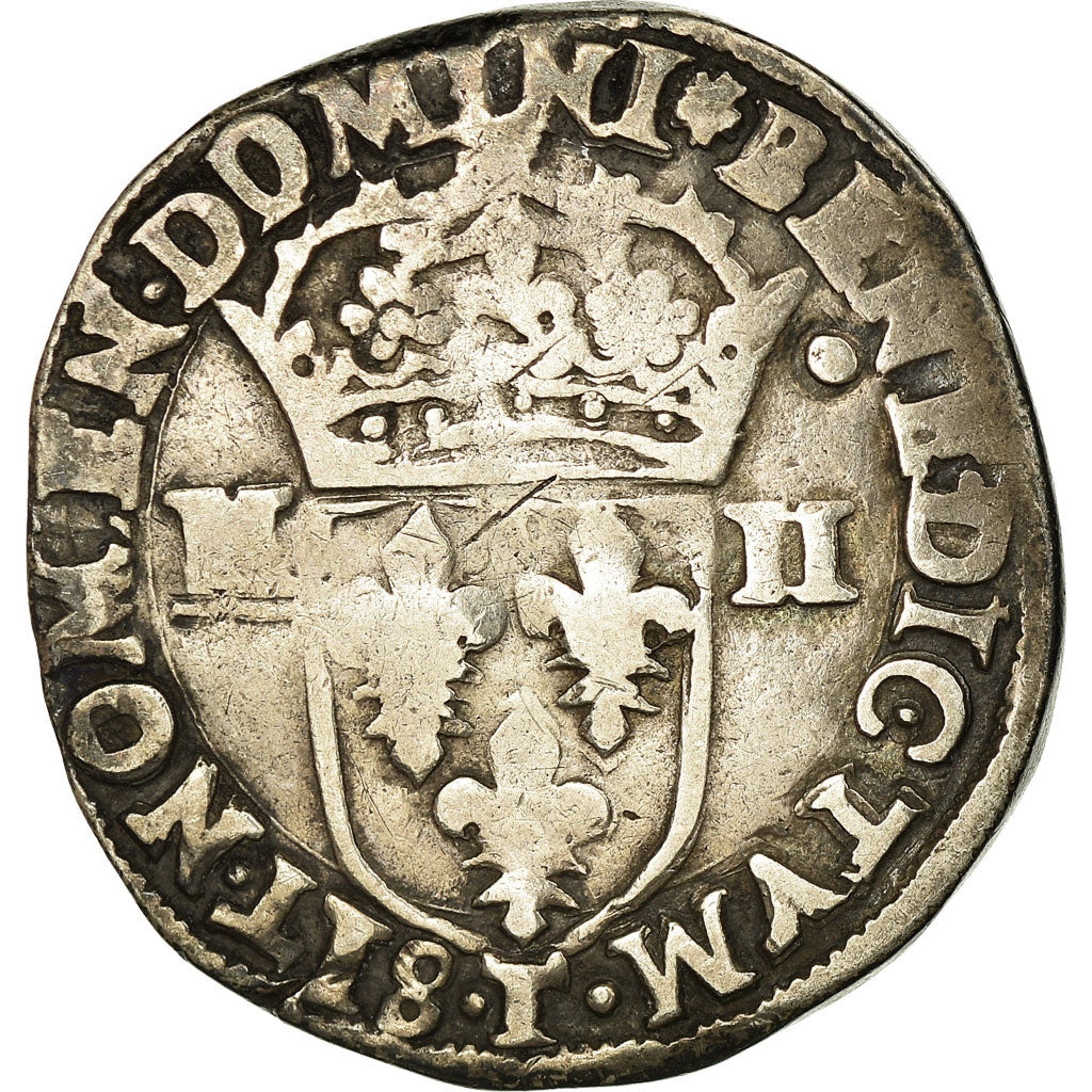 Moneta, Francja, Charles X, 1/4 Ecu, 1598, Nantes, VF(30-35), Srebro