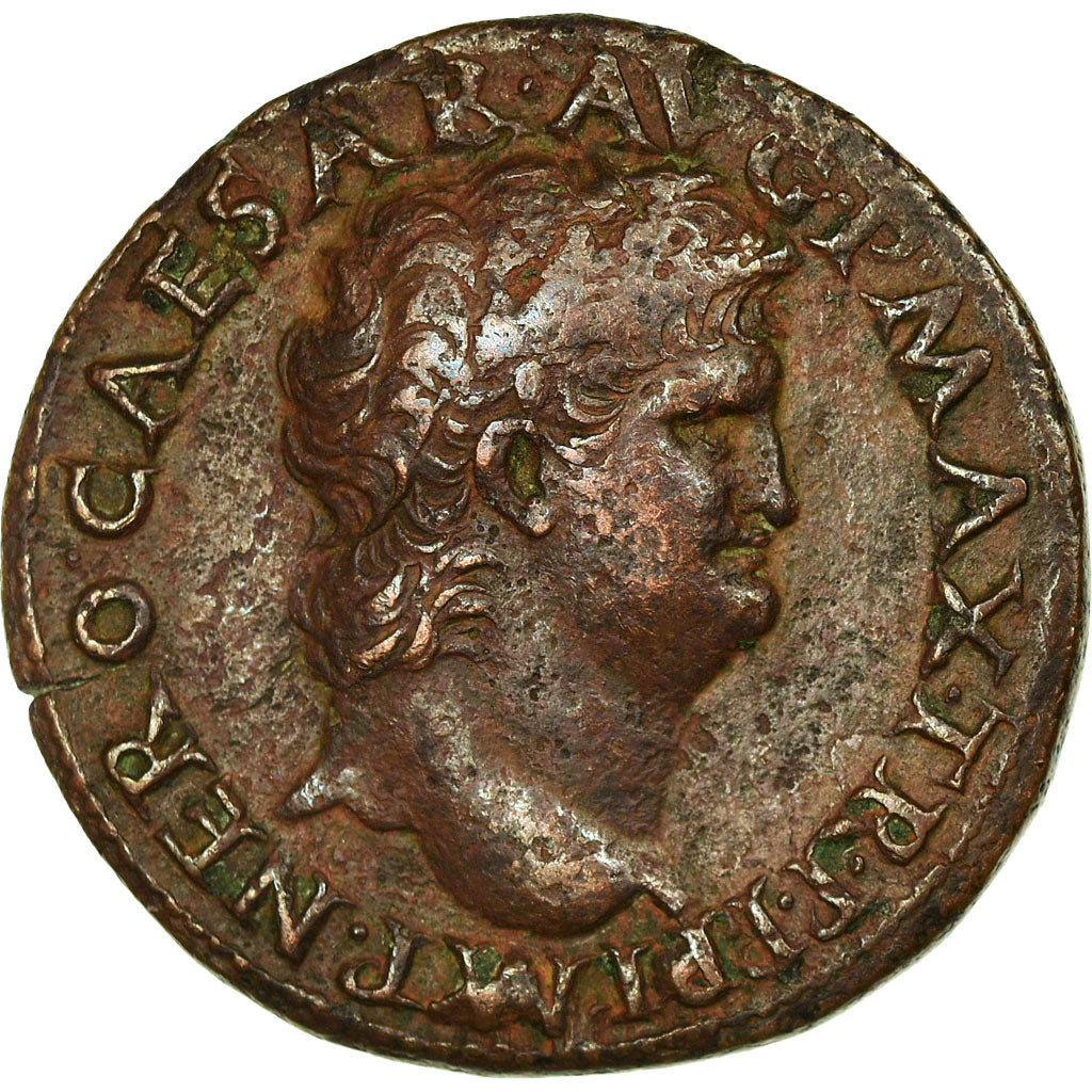 Coin, Nero, As, 64-67, Lyon - Lugdunum, EF(40-45), Copper, RIC:543
