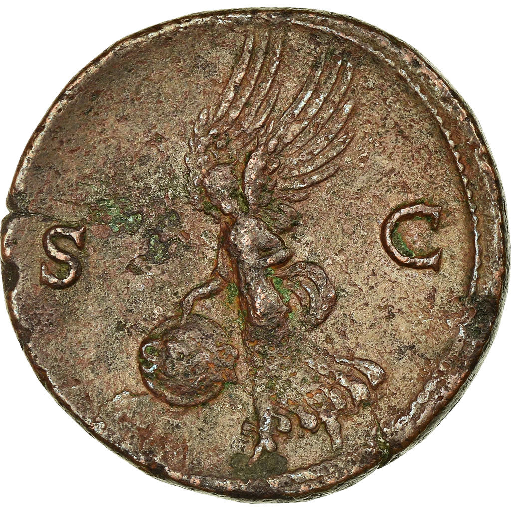 Coin, Nero, As, 64-67, Lyon - Lugdunum, EF(40-45), Copper, RIC:543